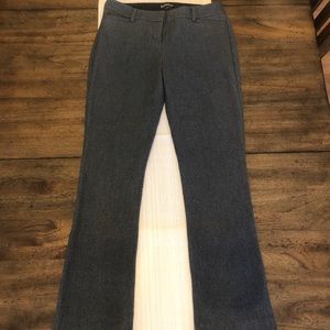 Express Gray/Blue Columnist Bootcut Pant
